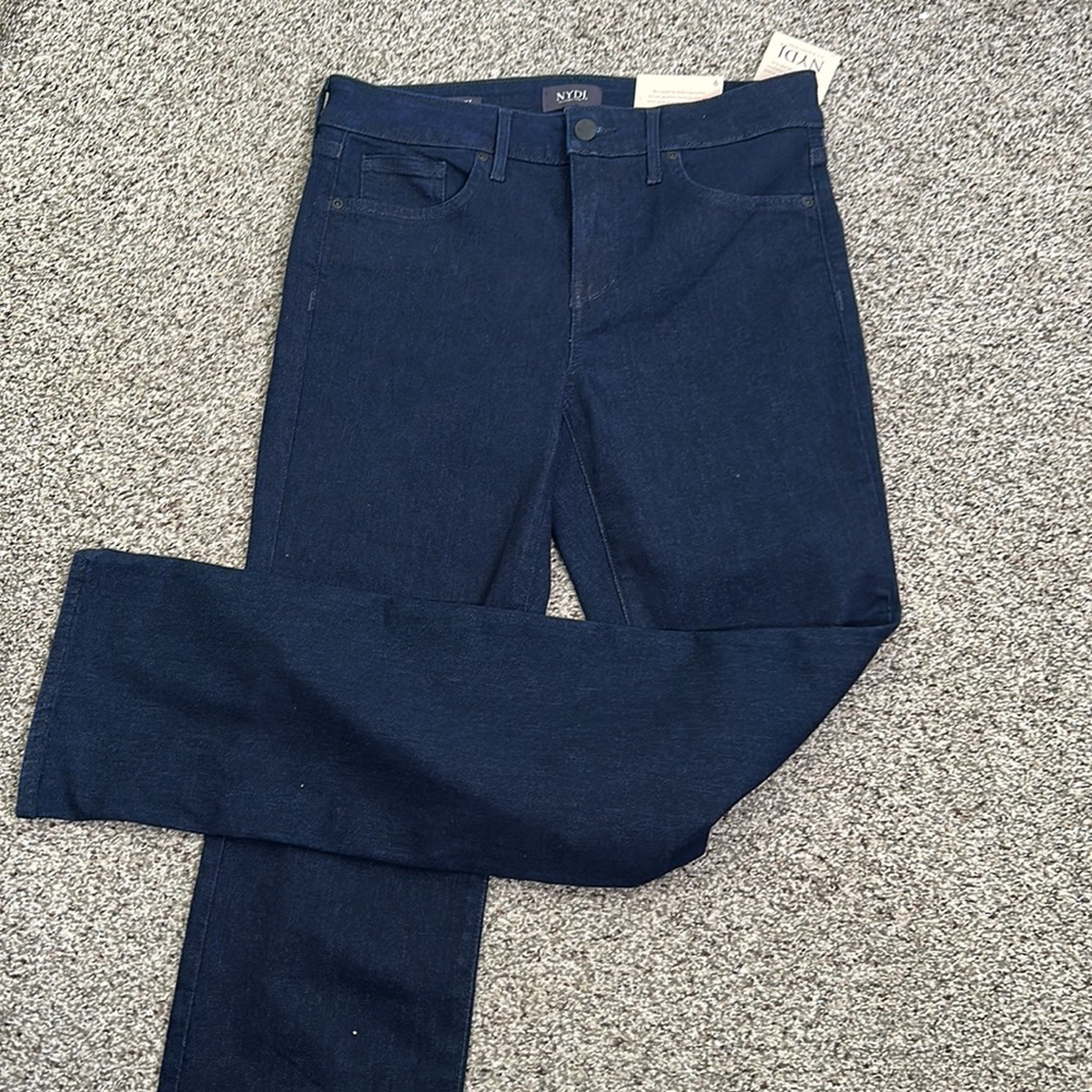 NYDJ Marilvin life's tuck straight jeans size 6 new - Picture 6 of 11